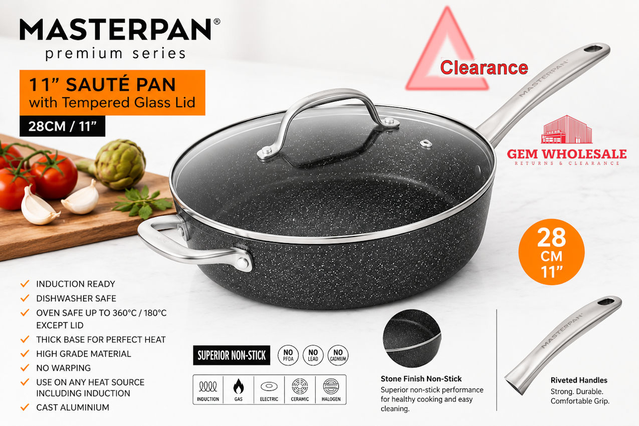 MP134 Saute Pan With Lid 28cm / 4.7L (Clearance)