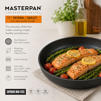 MP141 Wooden Handle Frying Pan 11