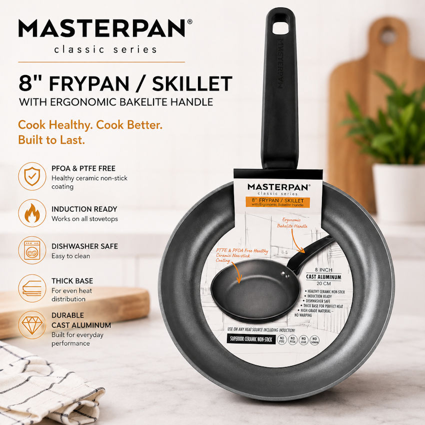 MP162 Grey Ceramic Frying Pan / Skillet 20cm (Clearance)
