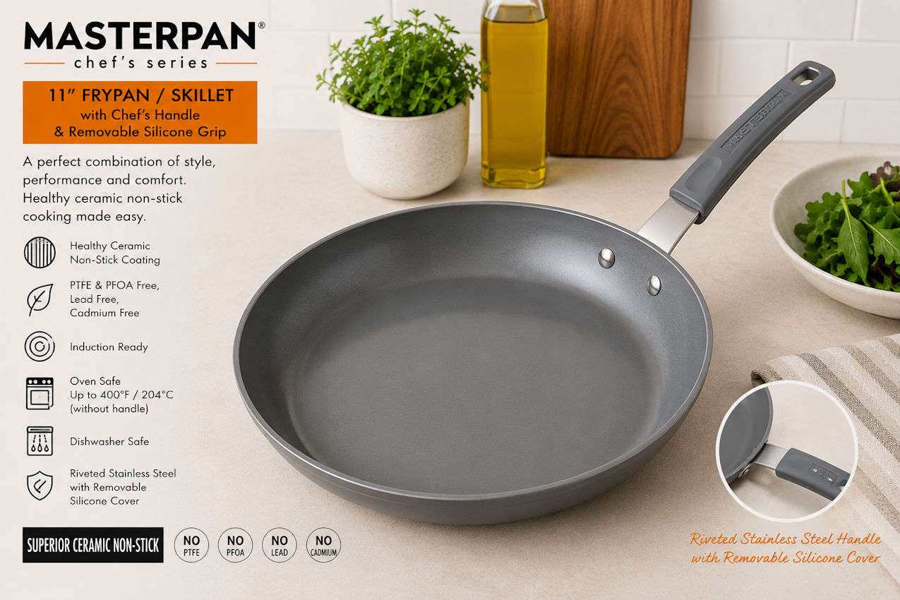 MP170 Grey Ceramic Frying Pan 28cm 11