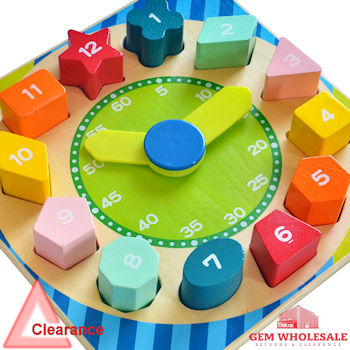 TC477 Wooden Teaching Clock (Clearance)